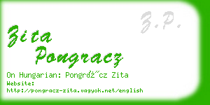 zita pongracz business card